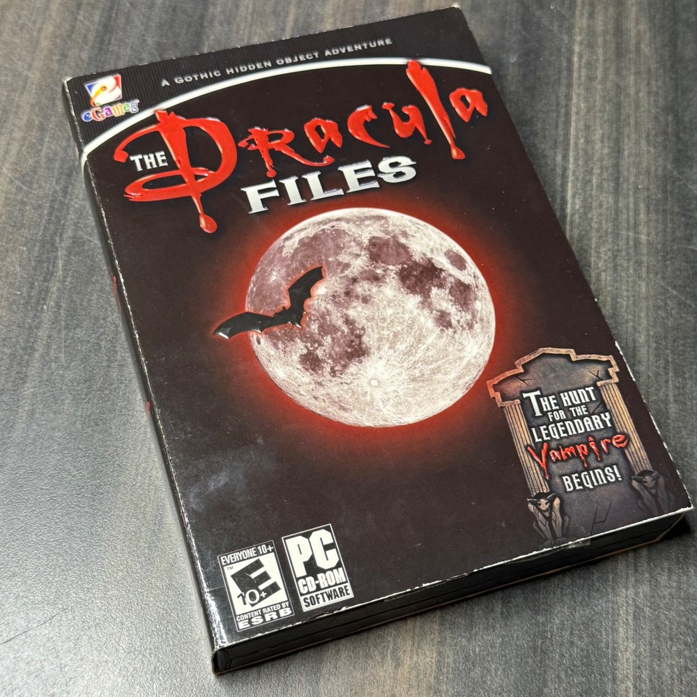 The Dracula Files PC CD-ROM Software eGames Gothic Hidden Object Adventure Game